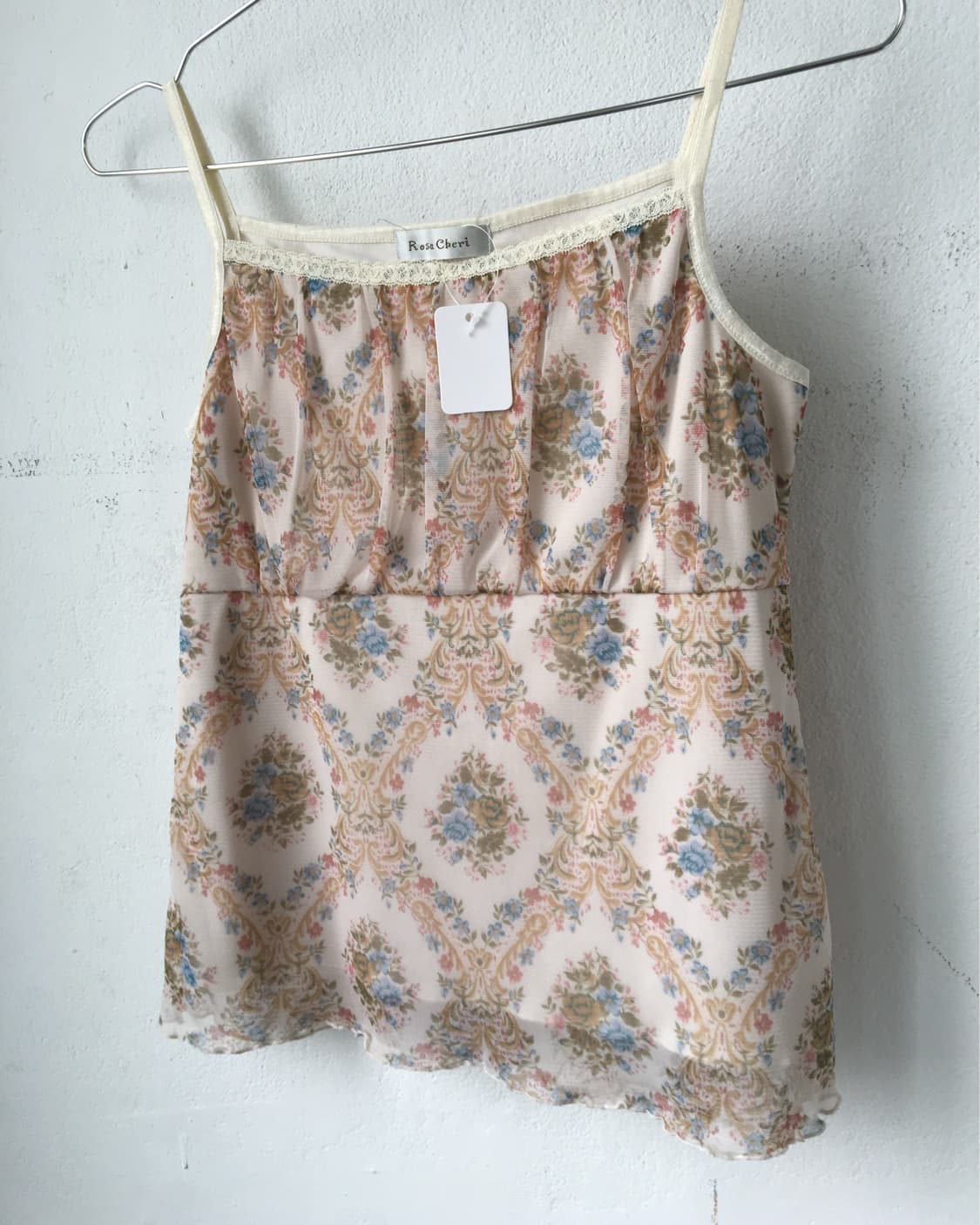 Rosa cheri ornament pattern sleeveless 상품이미지1