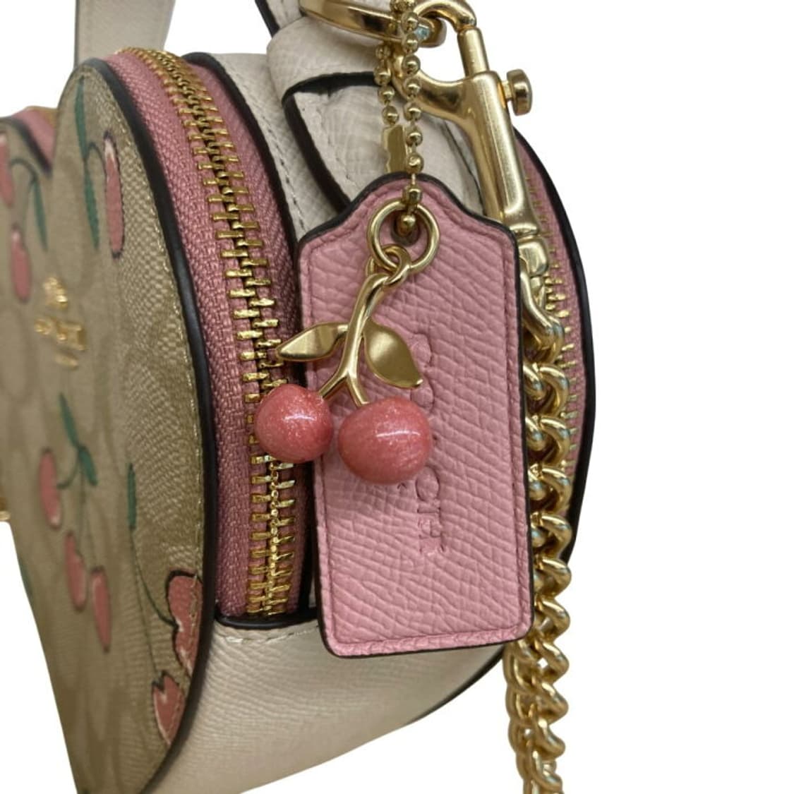 COACH 코치 시그니처 체리 프린트 체인 숄더백 하트모양 상품이미지2