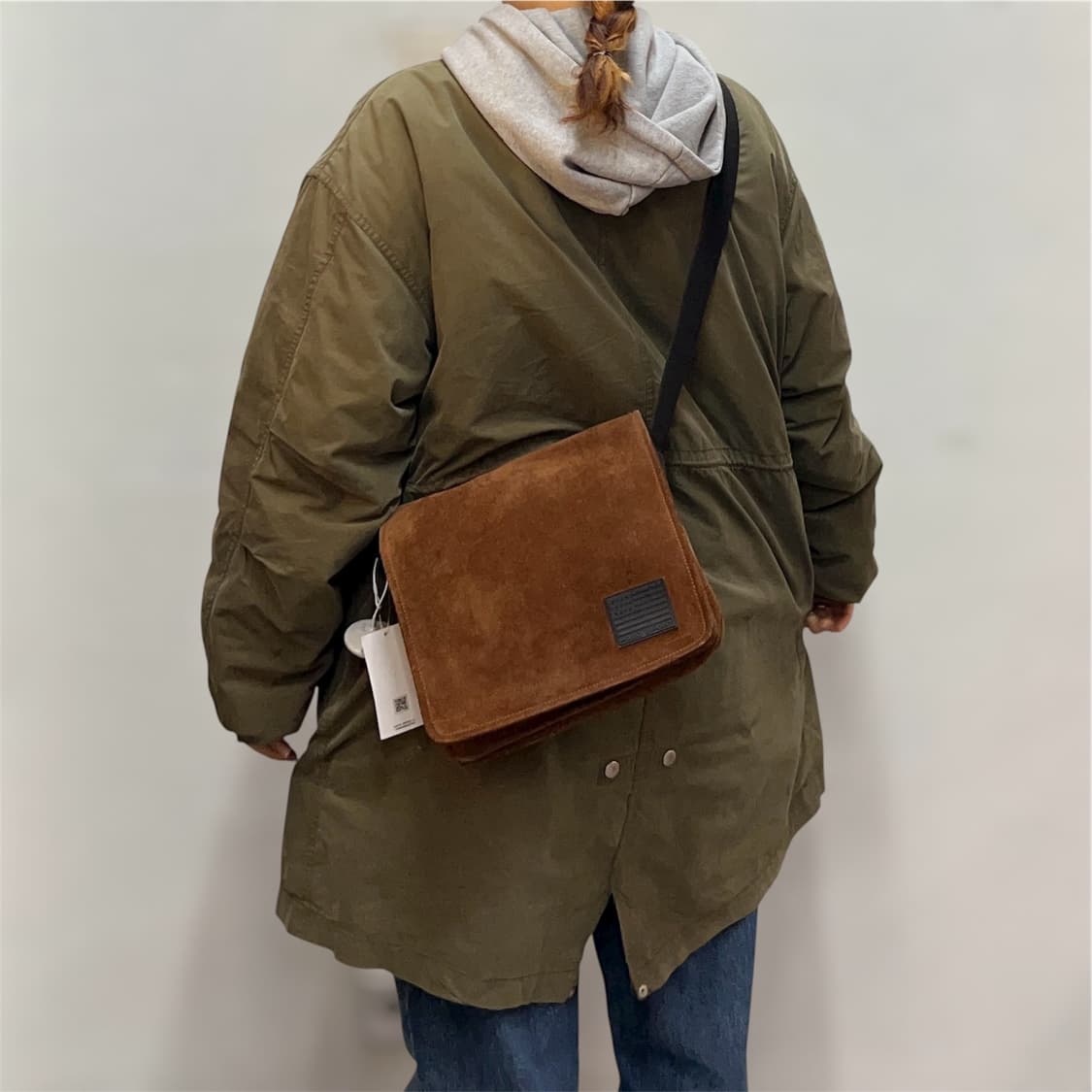 Polo Sports Brown Suede Messenger Bag 상품이미지8