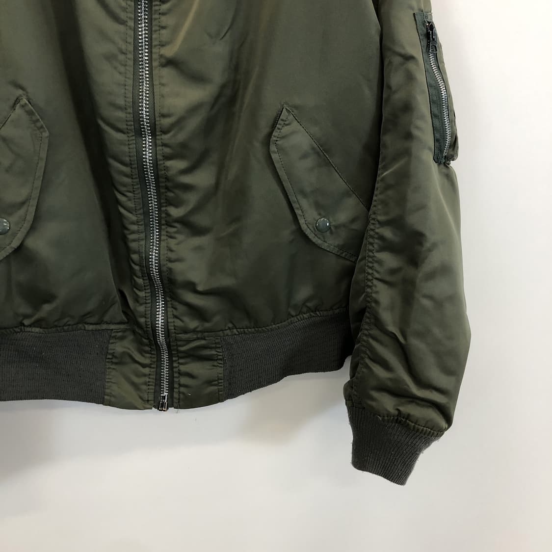 90s USA 알파 MA-1 플라이트 블루종 L 상품이미지2