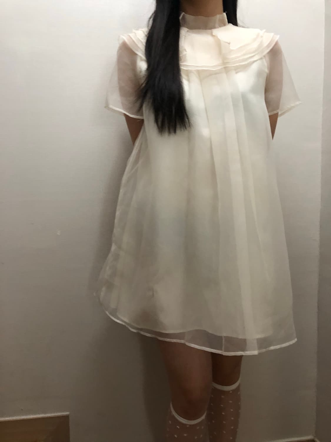 빈티지 화이트 레이스 미니 원피스 상품이미지7