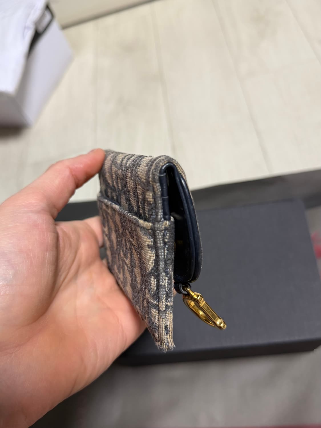 디올 오블리크 새들 카드지갑 정품 상품이미지4