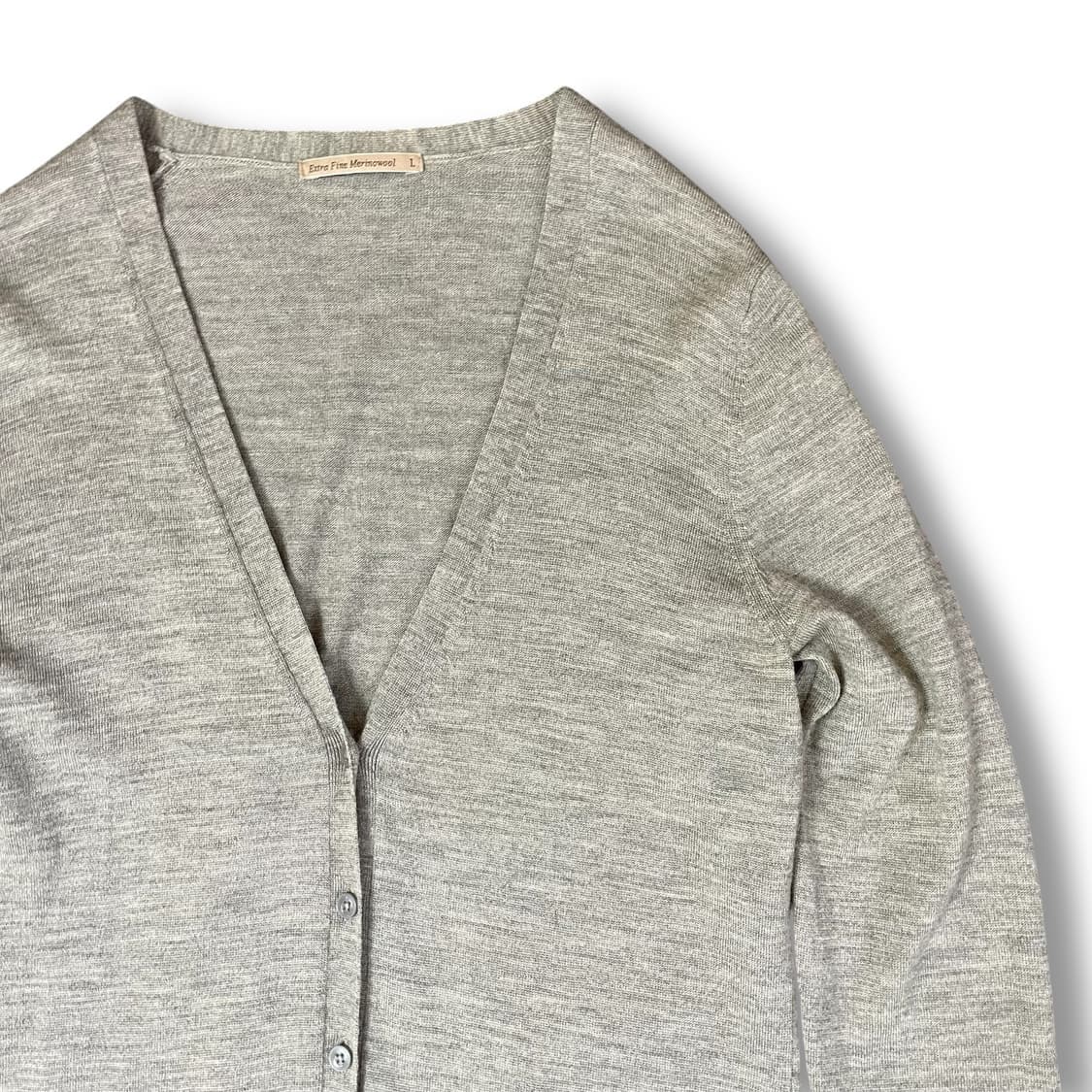 유니클로 그레이 울 니트 가디건 L 상품이미지2