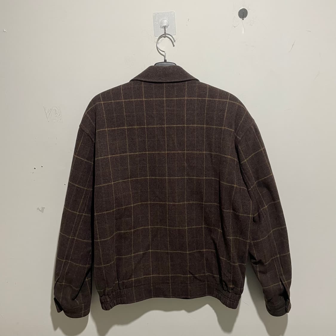 런던포그 브라운 체크 울 자켓 상품이미지2