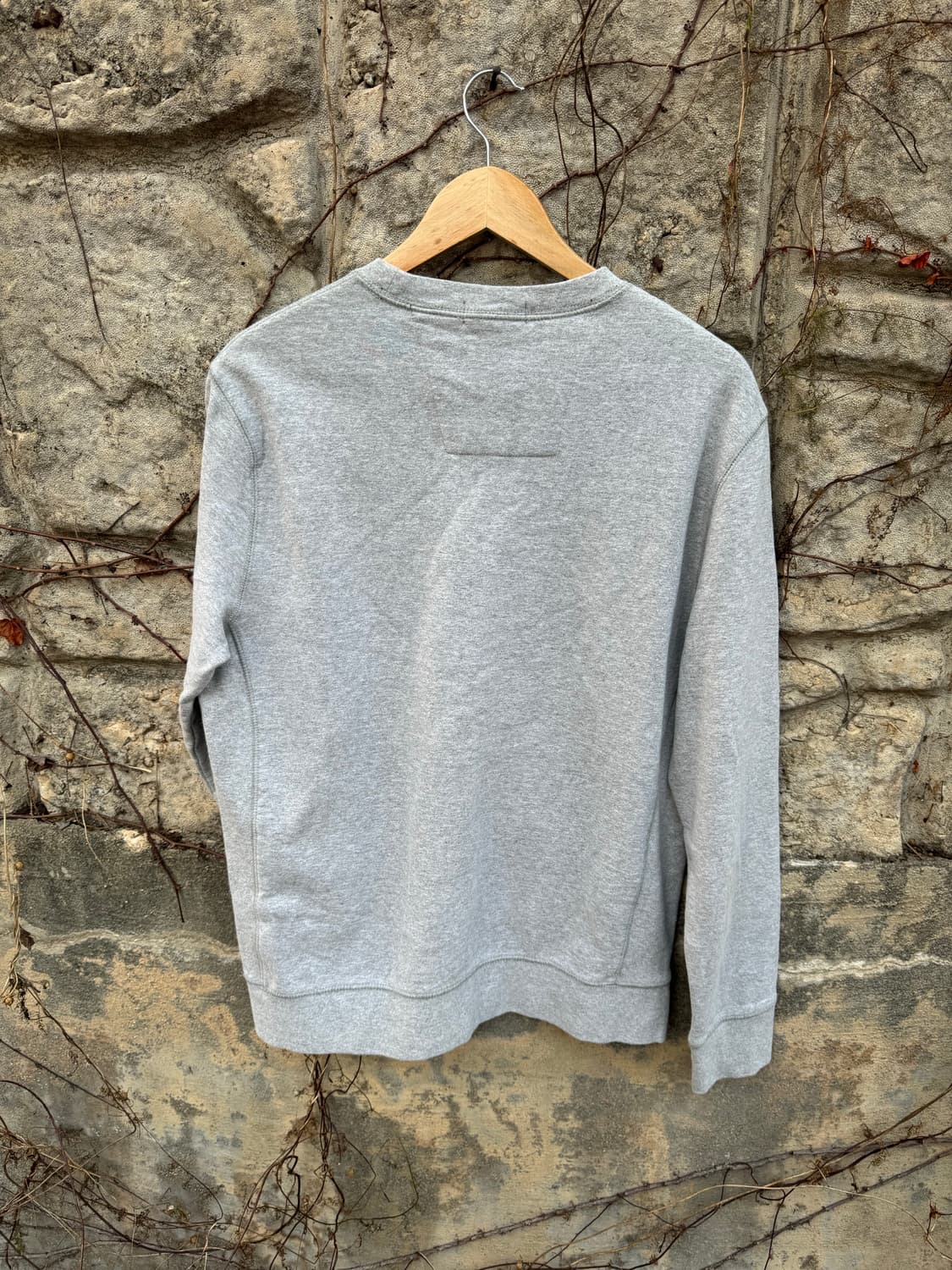 노티카 빈티지 리버스위브 플레인 자수로고 스웻 셔츠 맨투맨 그레이 상품이미지2