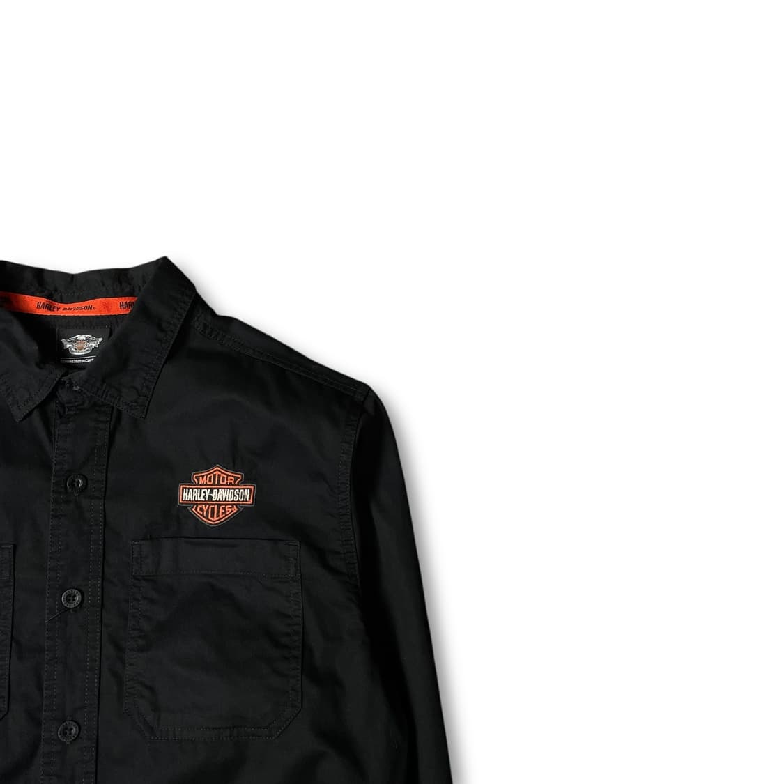 할리데이비슨 로고패치 블랙 긴팔 셔츠 슬림핏 M 상품이미지2