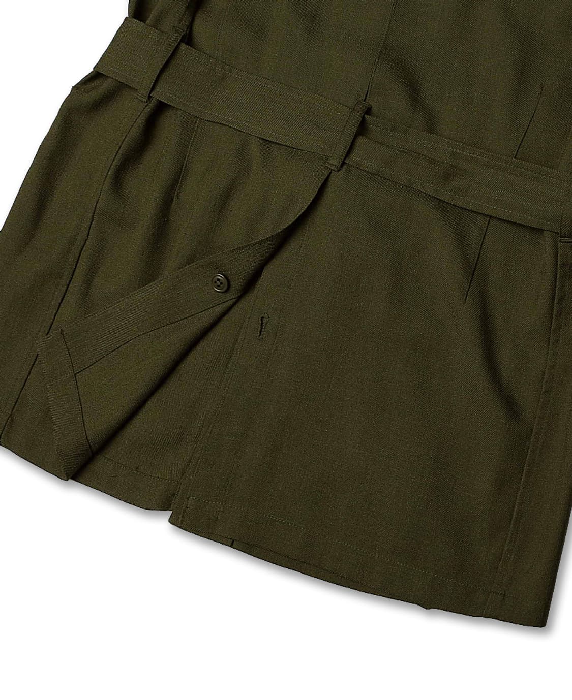 빔즈 플러스 [Beams +] 카키 코마츠 원단 사파리 벨티드 자켓 상품이미지7