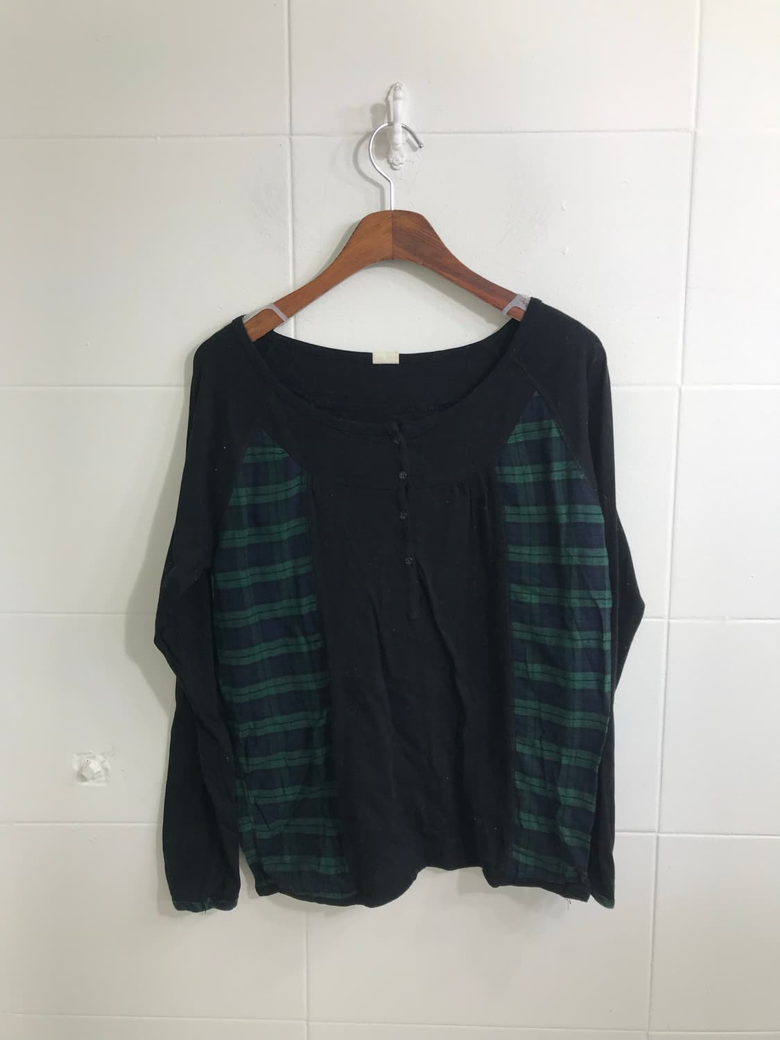 그린체크 모리걸 프레피 패딩조끼 코디세트 상품이미지6