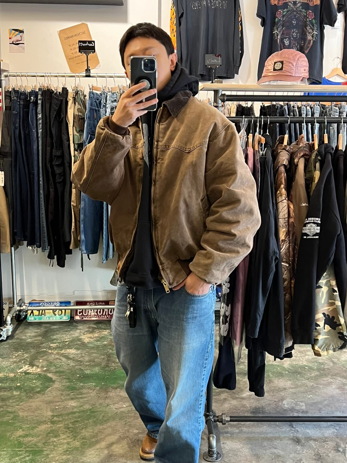 00s [XL] 칼하트 산타페 자켓 J14 CHT 체스넛 샌드스톤 덕 상품이미지4