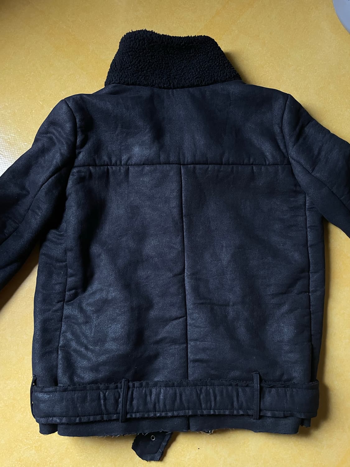 블랙 무스탕 자켓 상품이미지4