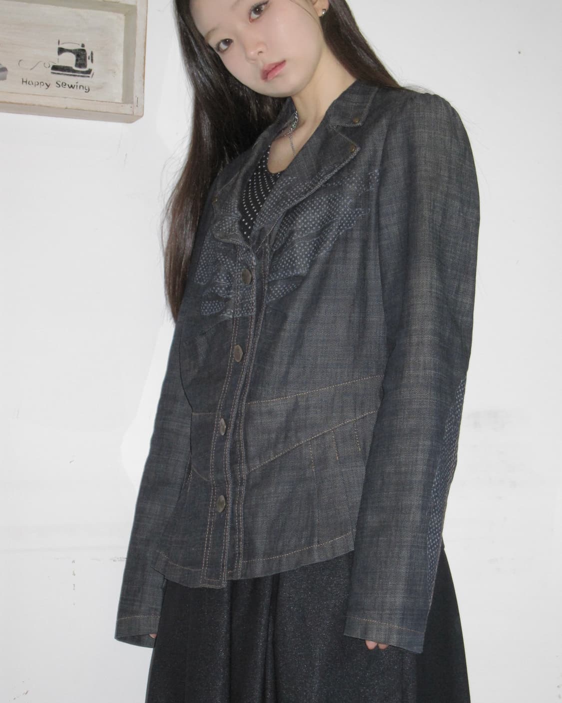 인디고 데님 자켓 상품이미지3