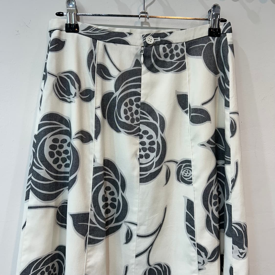 오리엔탈 플라워패턴 미디 스커트 상품이미지6