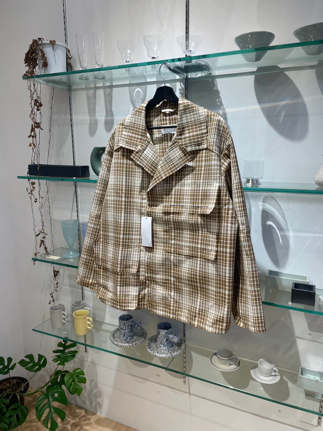 마르지엘라 oversized brown check jacket 상품이미지4