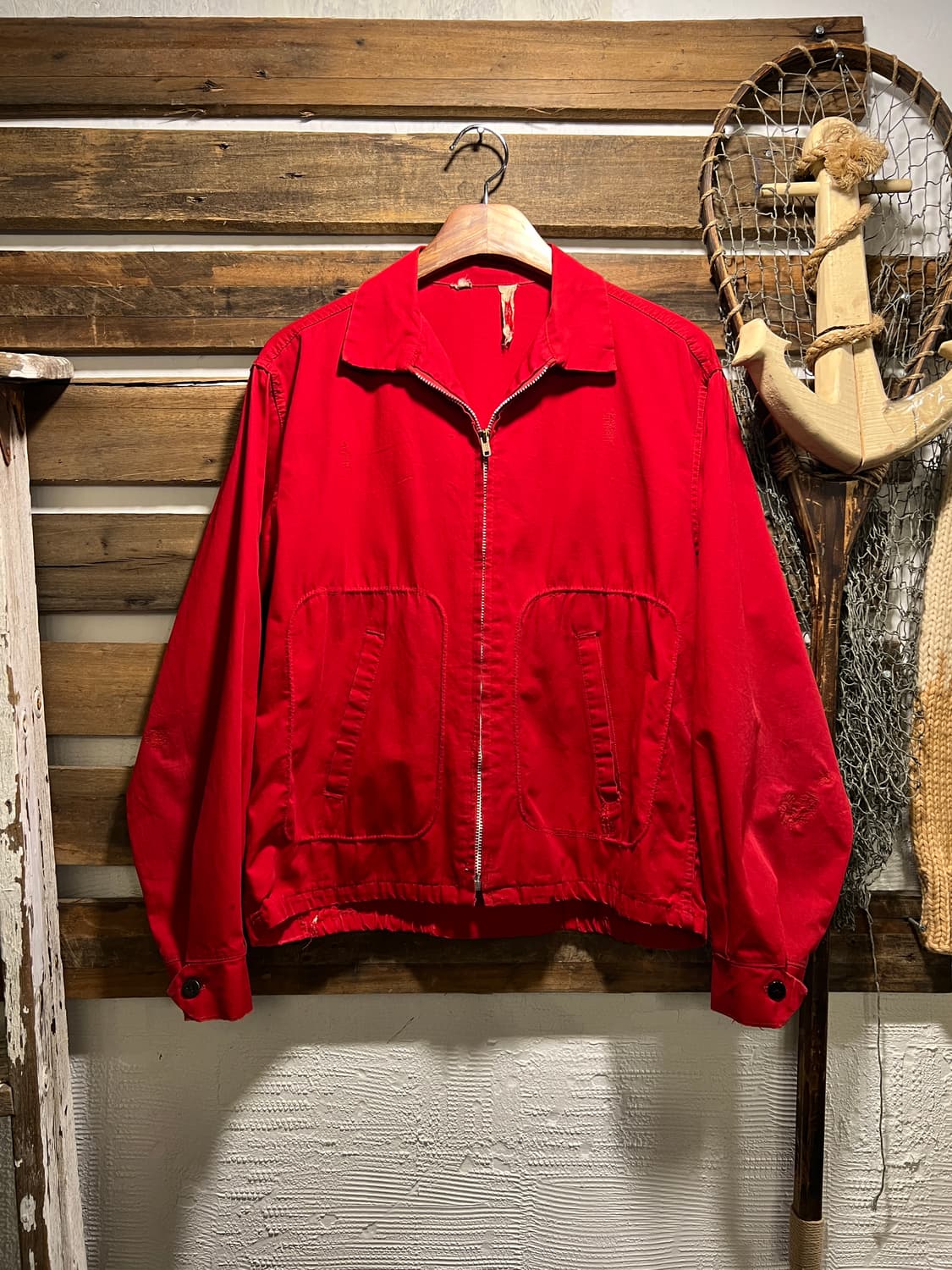 [M]60's Dan River USA 올드카 프린팅 드리즐러 자켓 상품이미지9