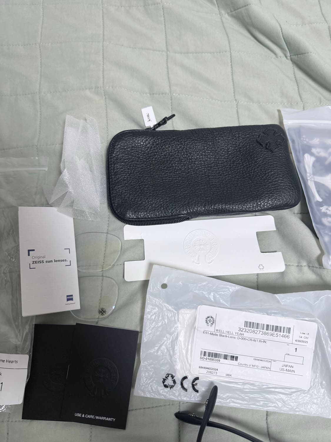 크롬하츠 WELL HELL YEAH 웰헬예 안경 51사이즈 무광블랙 상품이미지4