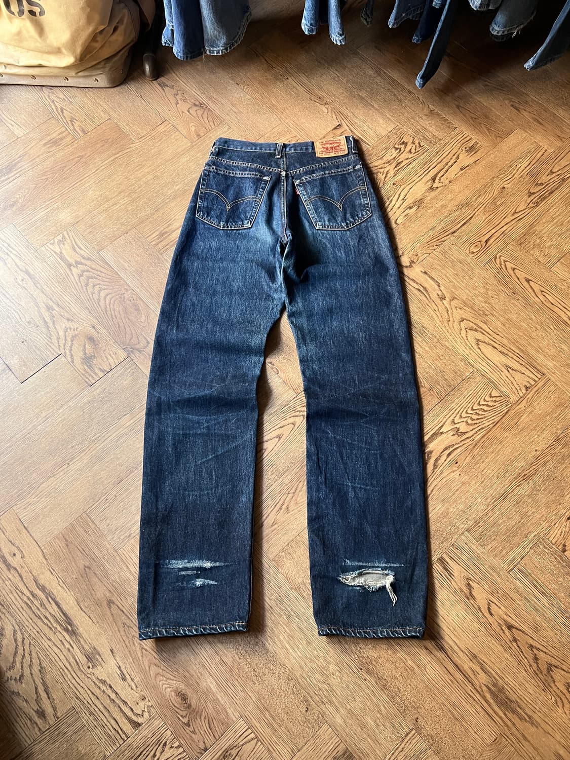 [29]00's 리바이스 W504 재팬메이드 화이트 셀비지 데님 팬츠 상품이미지7