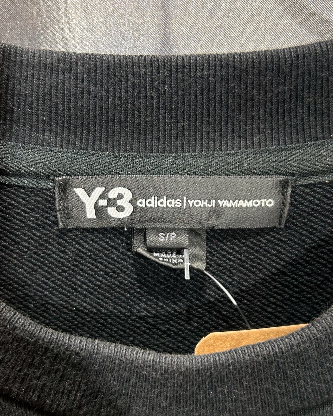 S Y-3 요지 야마모토 x 아디다스 빅로고 블랙 맨투맨 상품이미지5