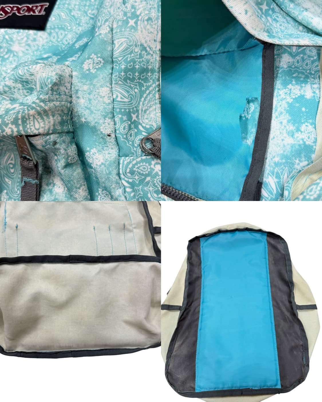 잔스포츠 빈티지 반다나 슈퍼브레이크 베이사이드 블루 백팩 가방 상품이미지6