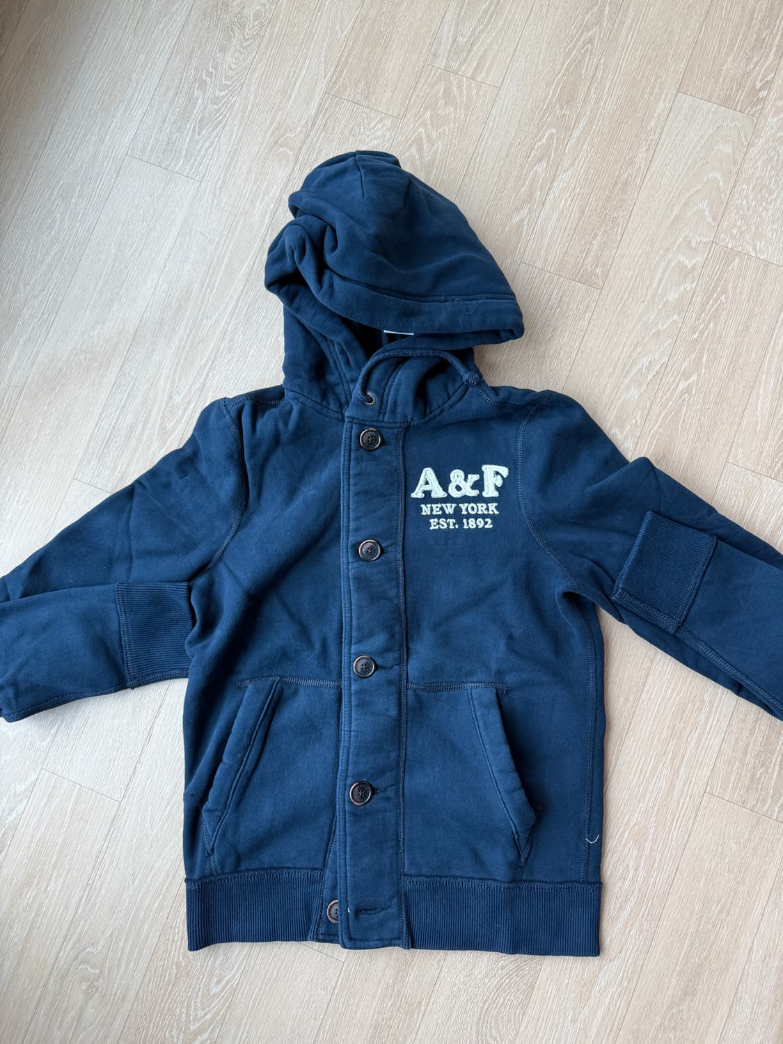 아베크롬비 네이비 후드집업 M  미사용 새상품 상품이미지1