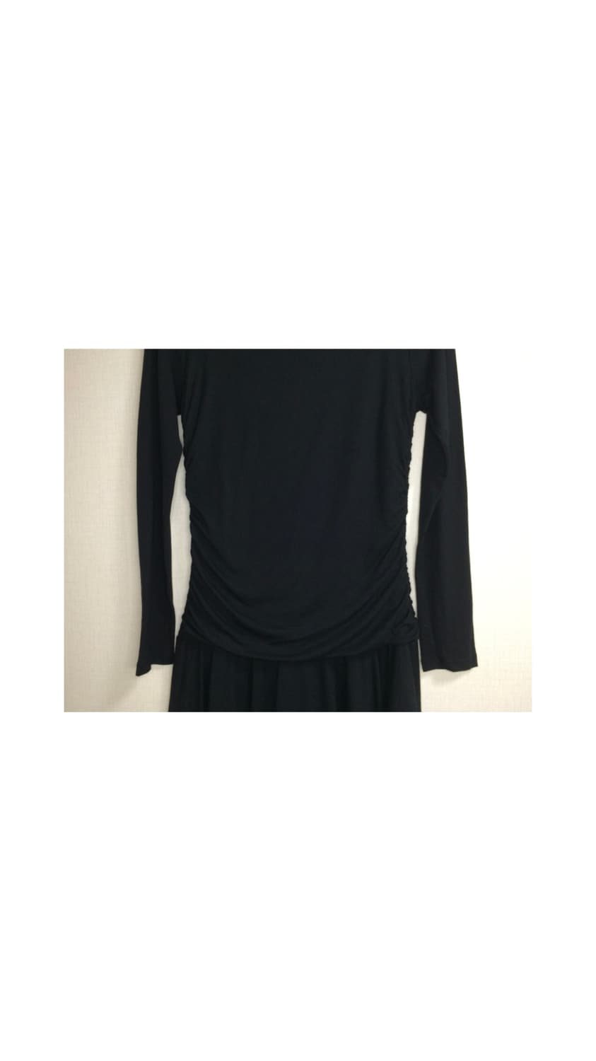 빈티지 블랙 셔링 레이스 레이어드 원피스 상품이미지3