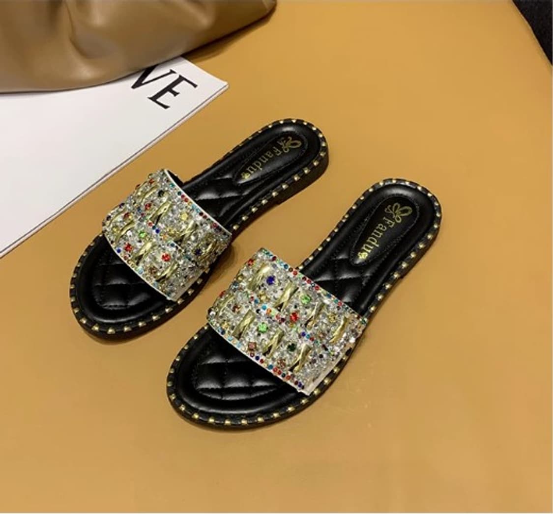 블링블링 라인스톤 장식 슬리퍼 230mm (새상품) 상품이미지3