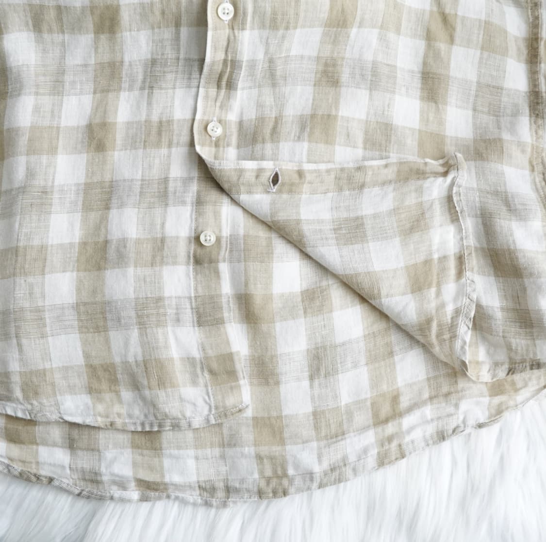 라코스테 체크 린넨 셔츠 (슬림핏) 1928 상품이미지5