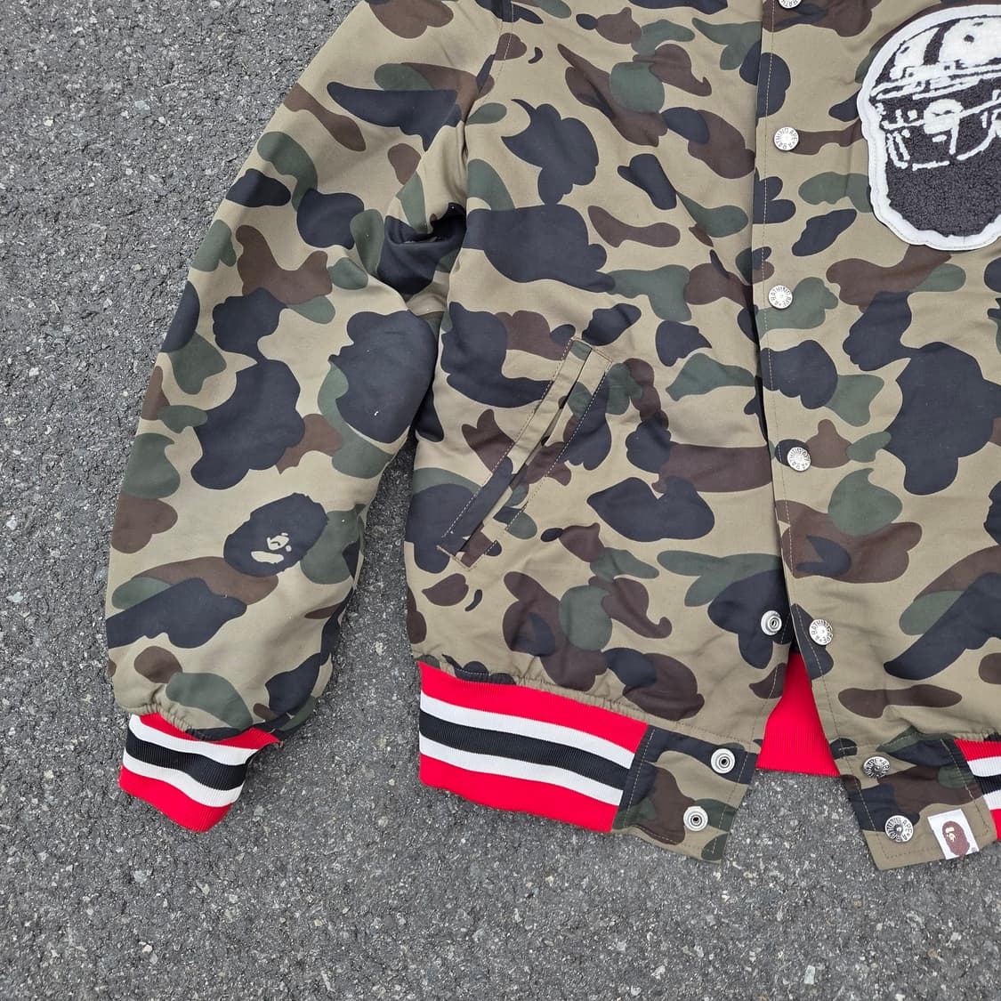 BAPE camo Varsity Jacket (made in Japan) 상품이미지3