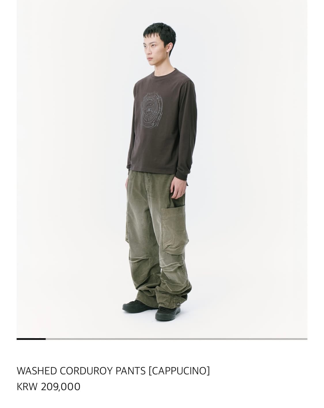 산산기어 WASHED CORDUROY PANTS CAPPUCINO 상품이미지2