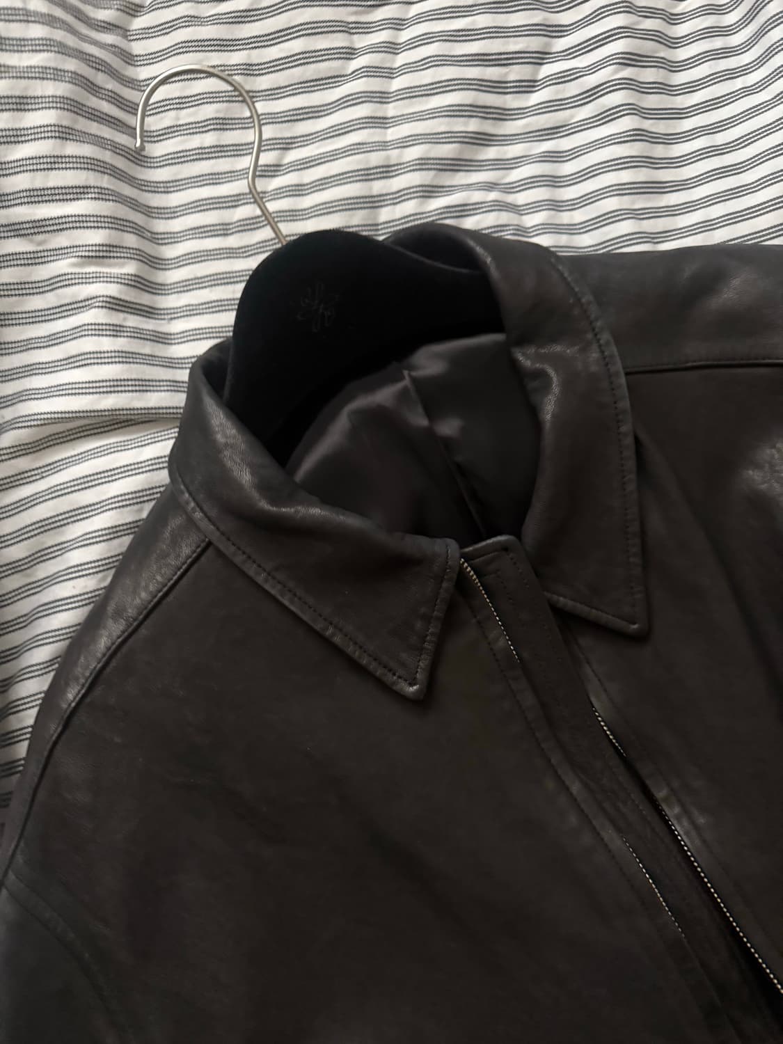 유스 워시드 레더 블루종 L사이즈 상품이미지3