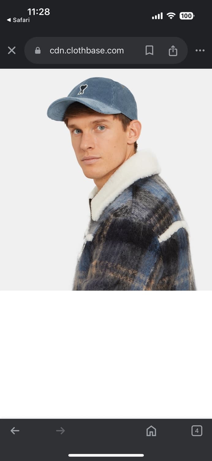 ami 코듀로이볼캡 팝니다. 상품이미지2