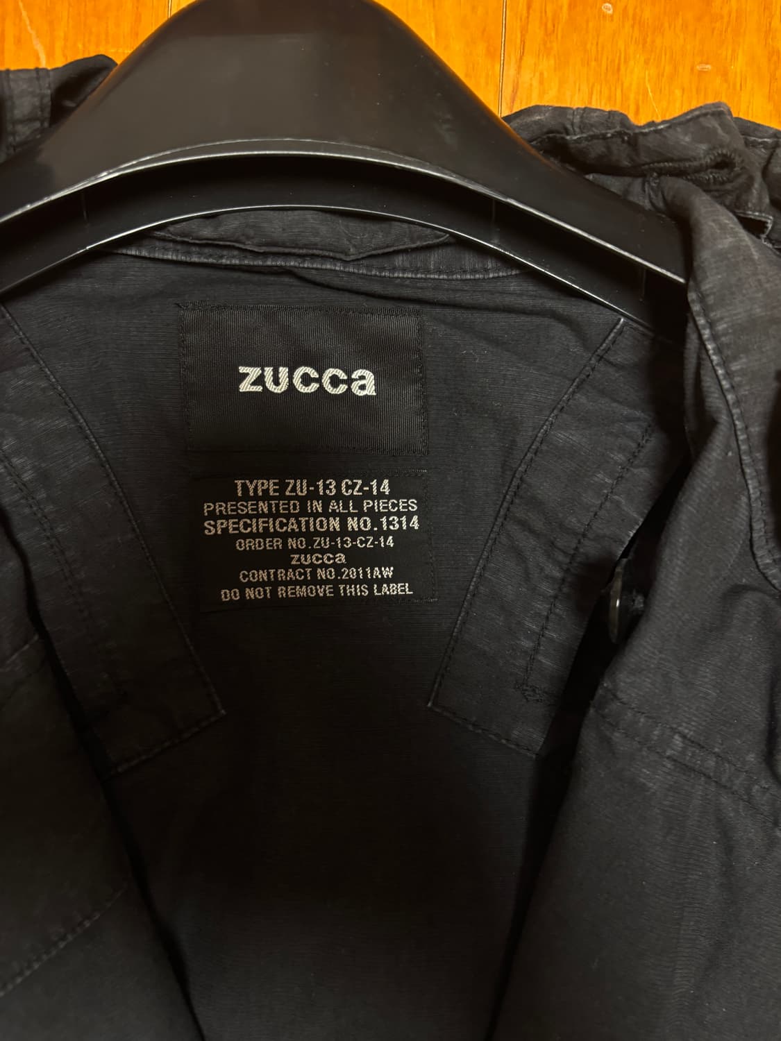 주카 Zucca 블랙 야상 자켓 상품이미지5