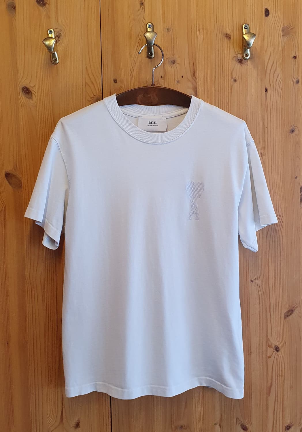 90/66.아미 화이트 반팔티(공용)  상품이미지1