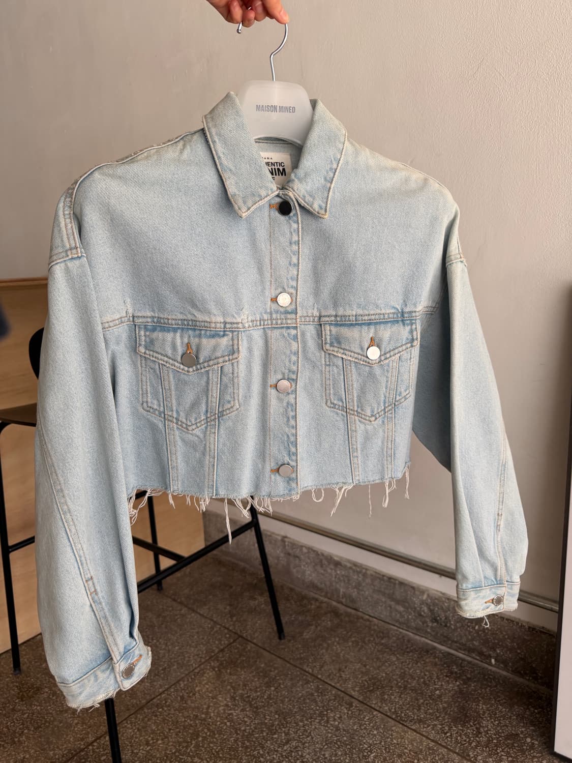 자라 크롭 데님 자켓 상품이미지2