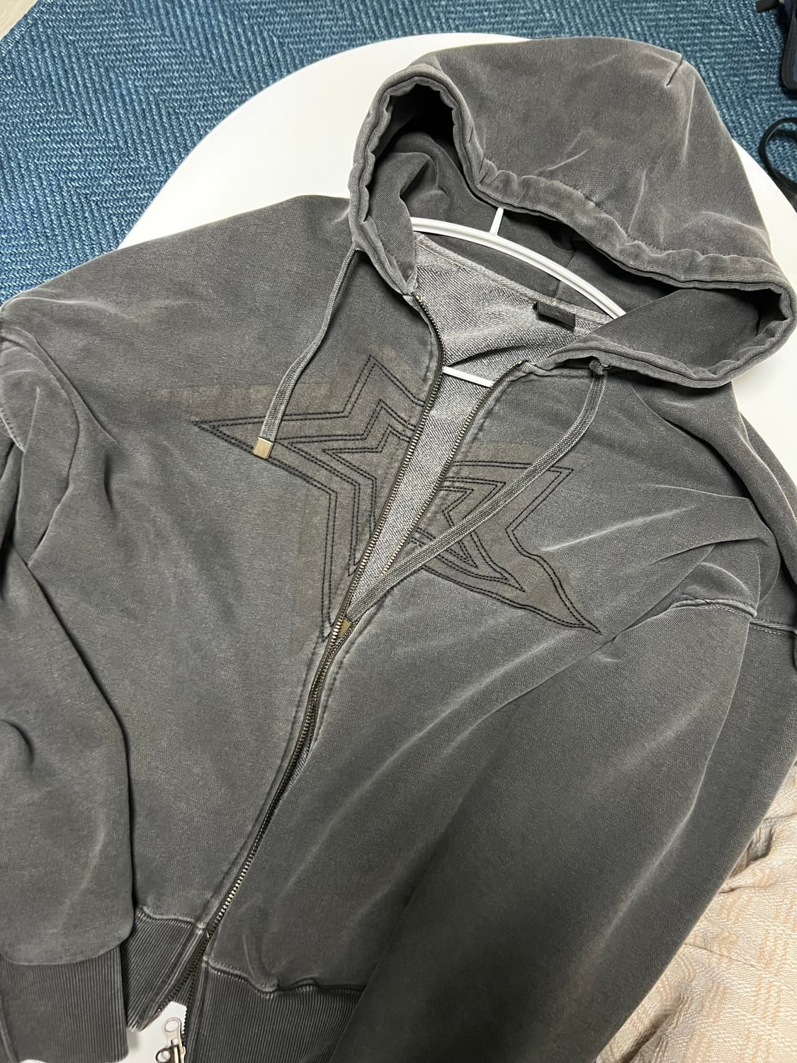 에즈카톤 러닝 피그먼트 후드집업 딥그레이 M 상품이미지1