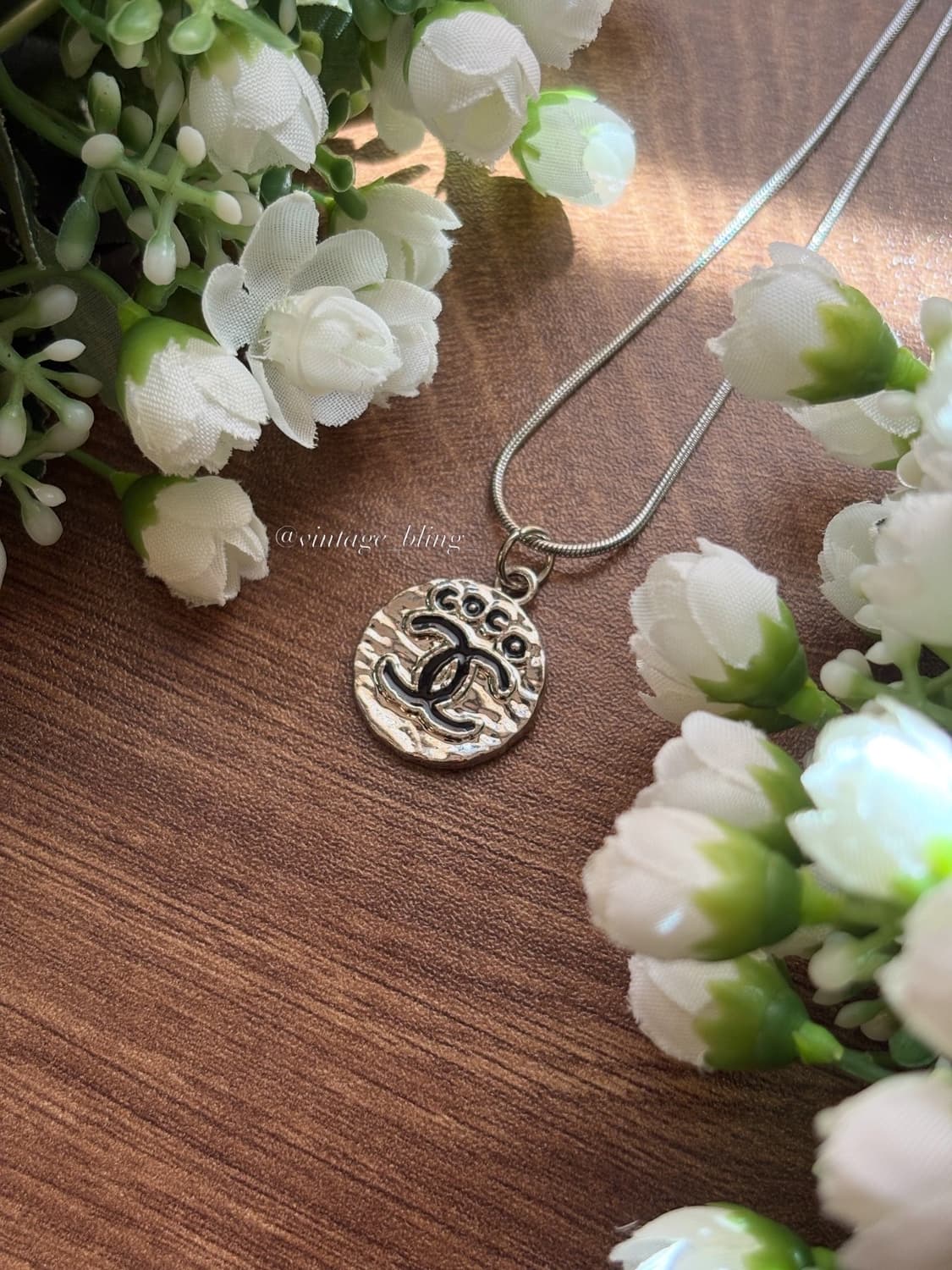 블랙) 샤넬 coco 실버 스네이크 목걸이  상품이미지2