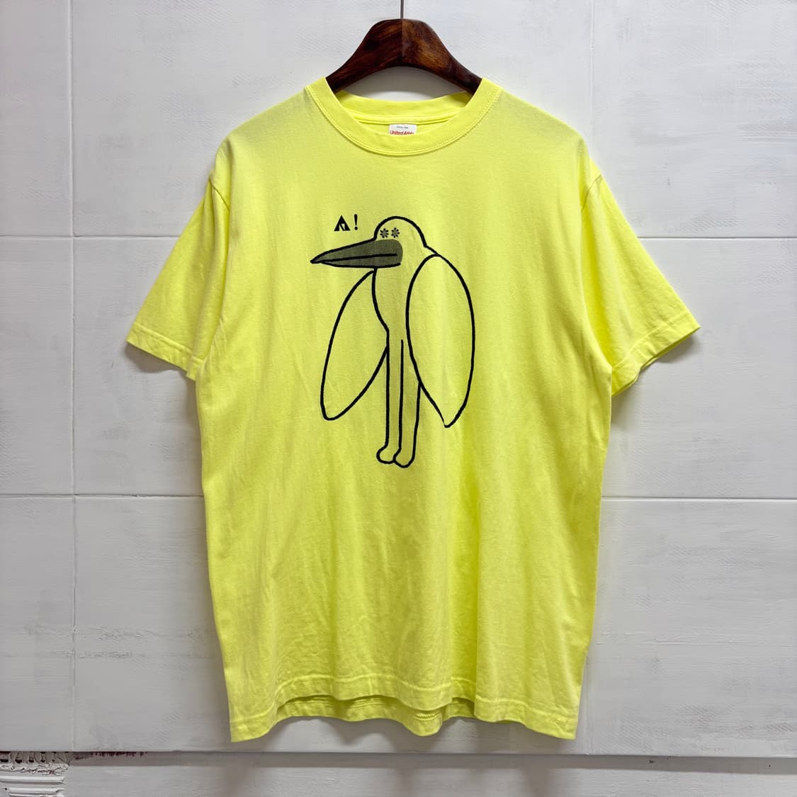 United Athle 옐로우 빈티지 반팔 티셔츠 L JPN 상품이미지1