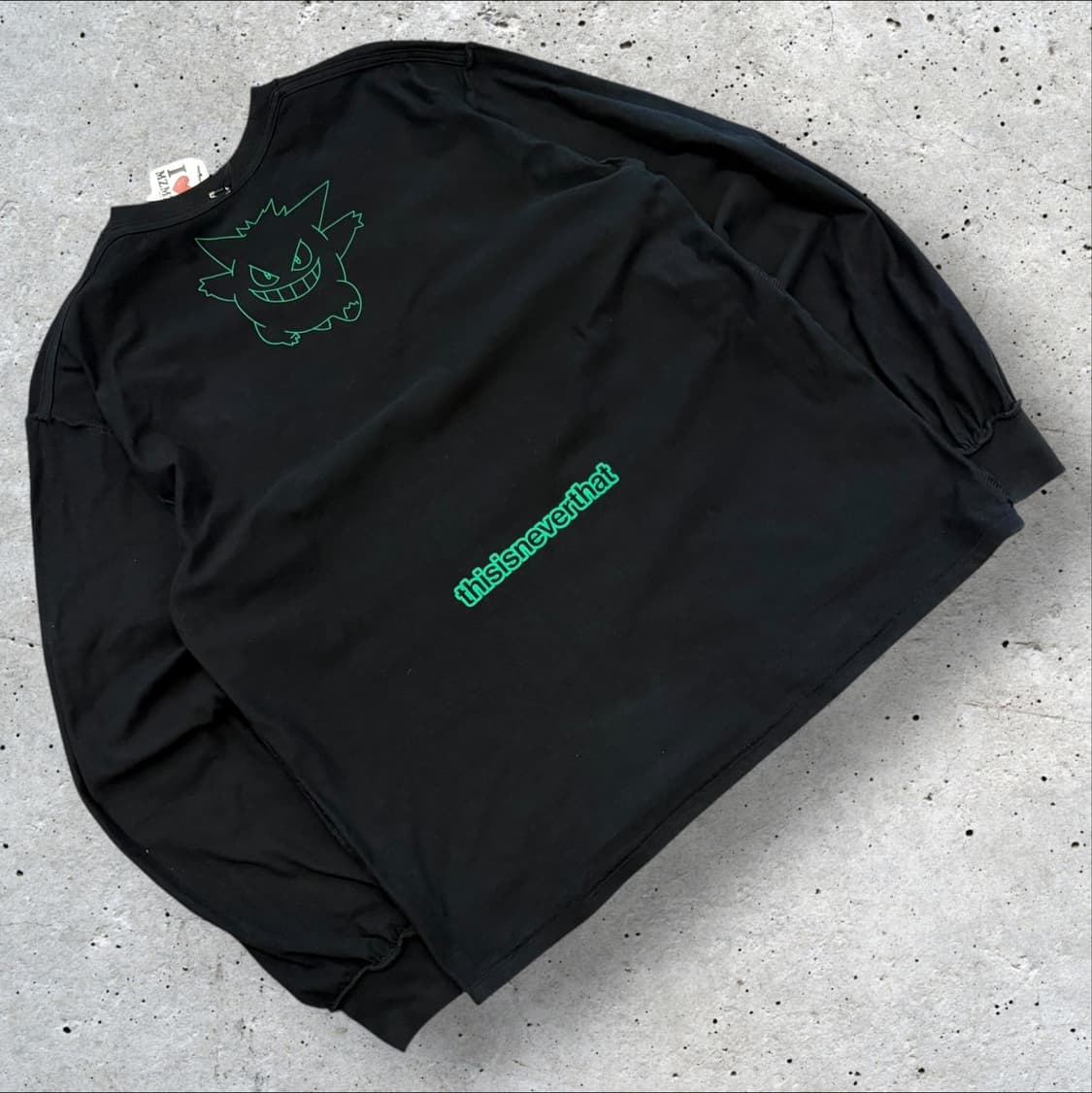 [L] 디스이즈네버댓 포켓몬 콜라보 팬텀 블랙 긴팔티 B810 상품이미지2