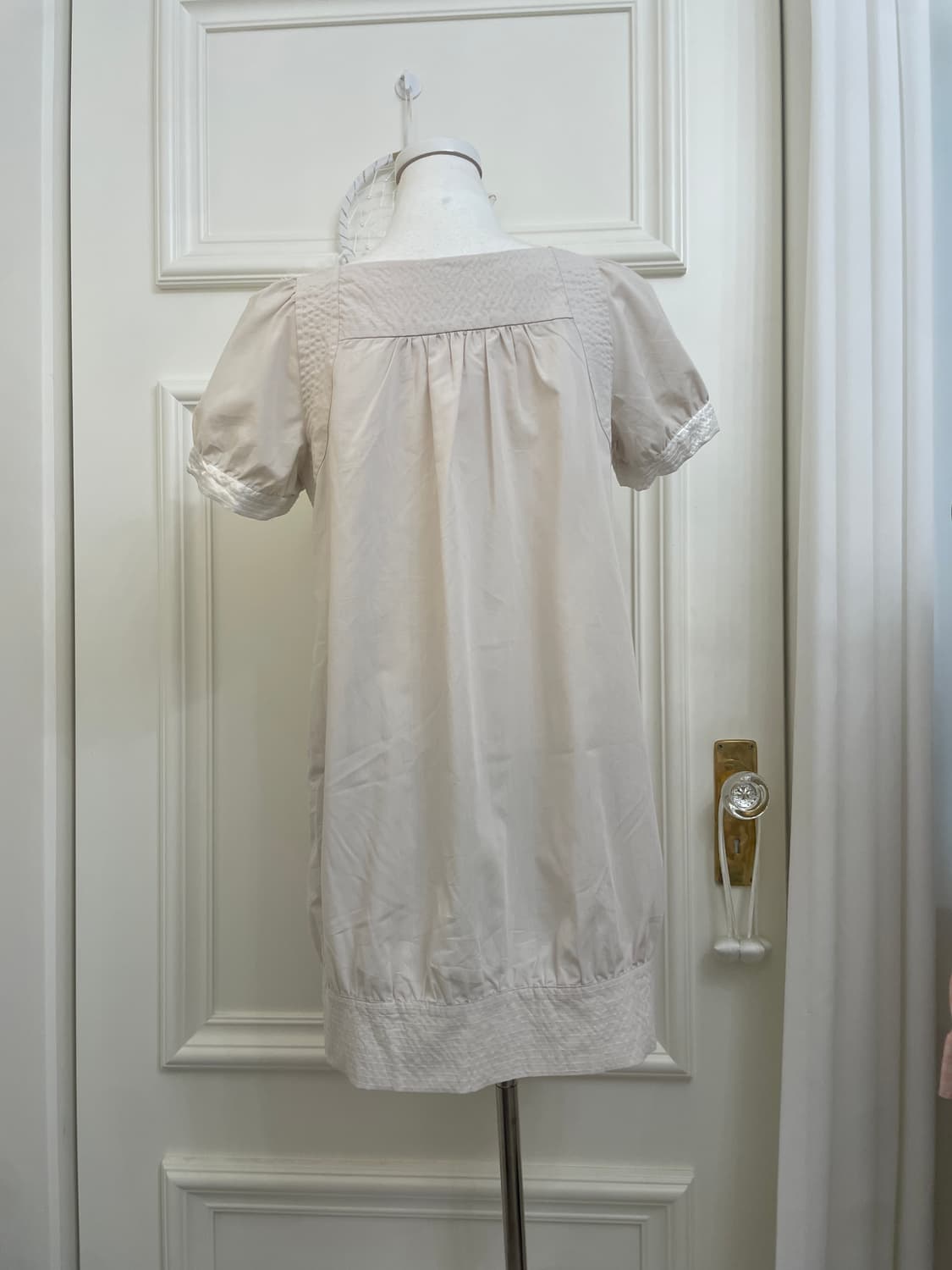 beige satin point pocket summer mini opc 상품이미지3