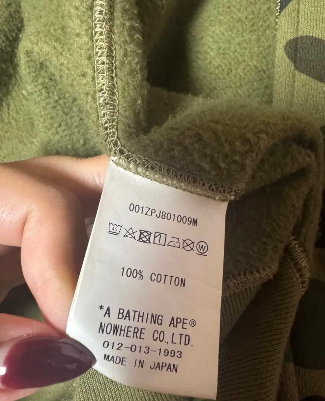 베이프 샤크후드 녹계 2xl 정품 상품이미지4