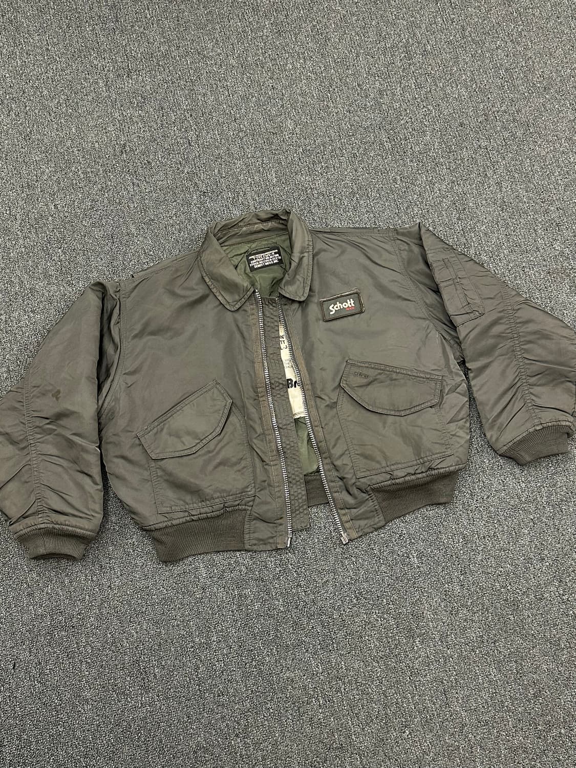 OS)쇼트 빈티지 패치 항공점퍼 MA-1 상품이미지3