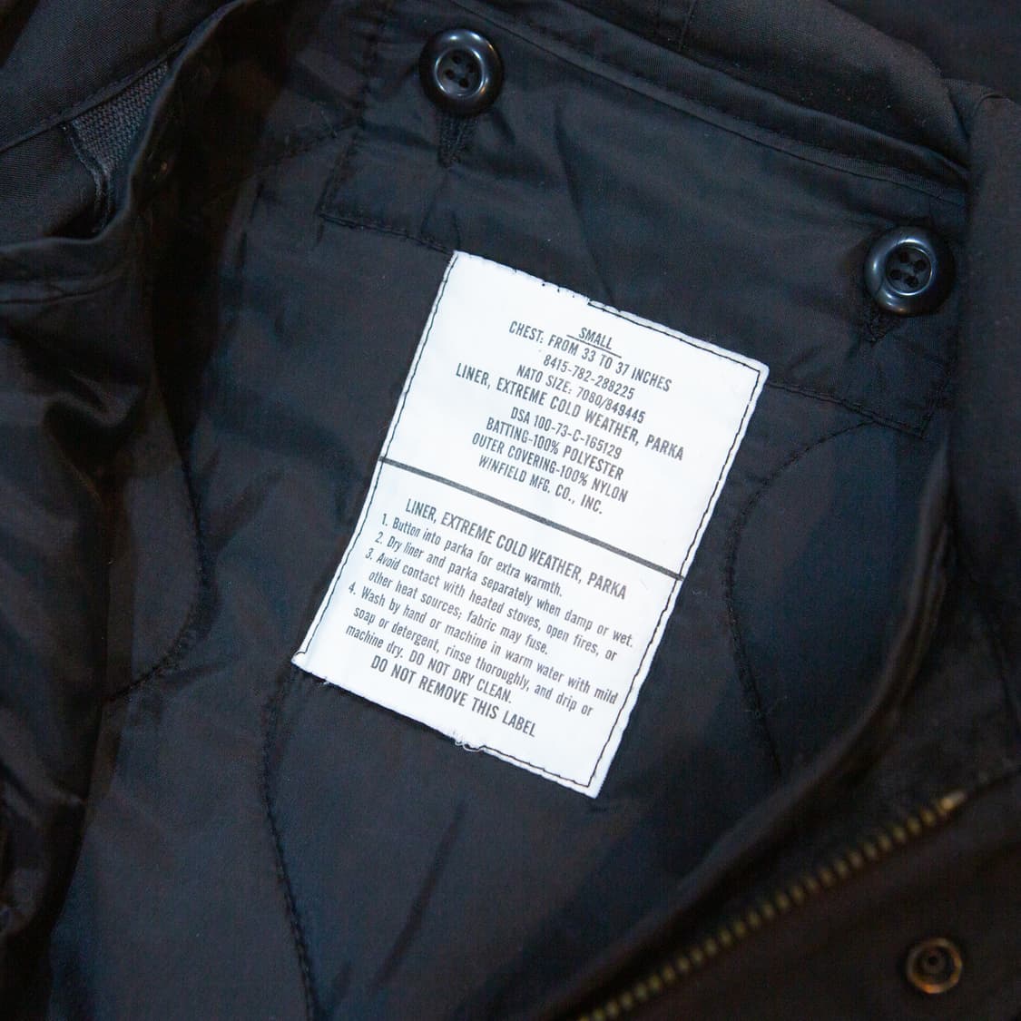 US Army M51 피쉬테일 파카 블랙 다잉 상품이미지8