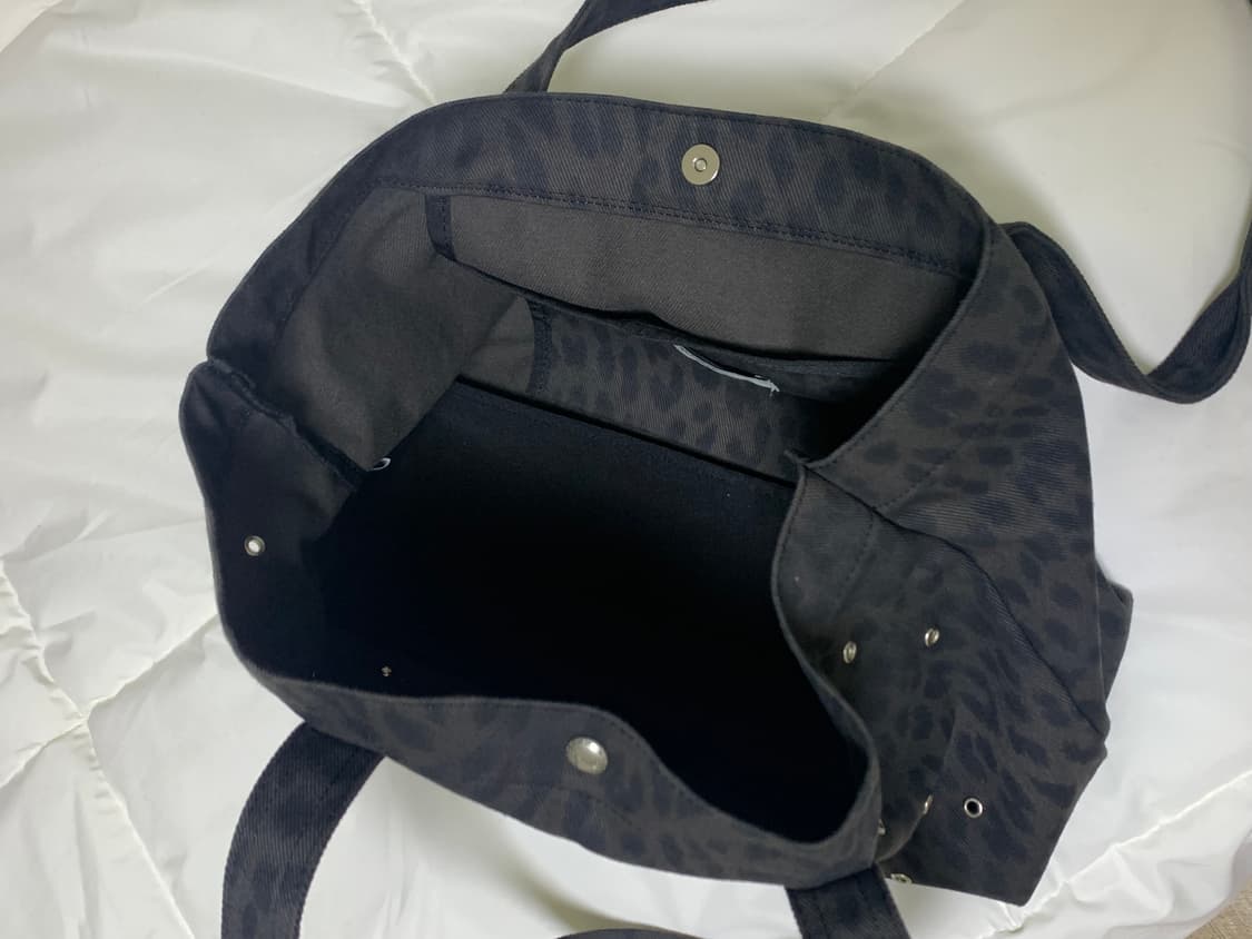 레이브 레오파드 숄더백 차콜 상품이미지4