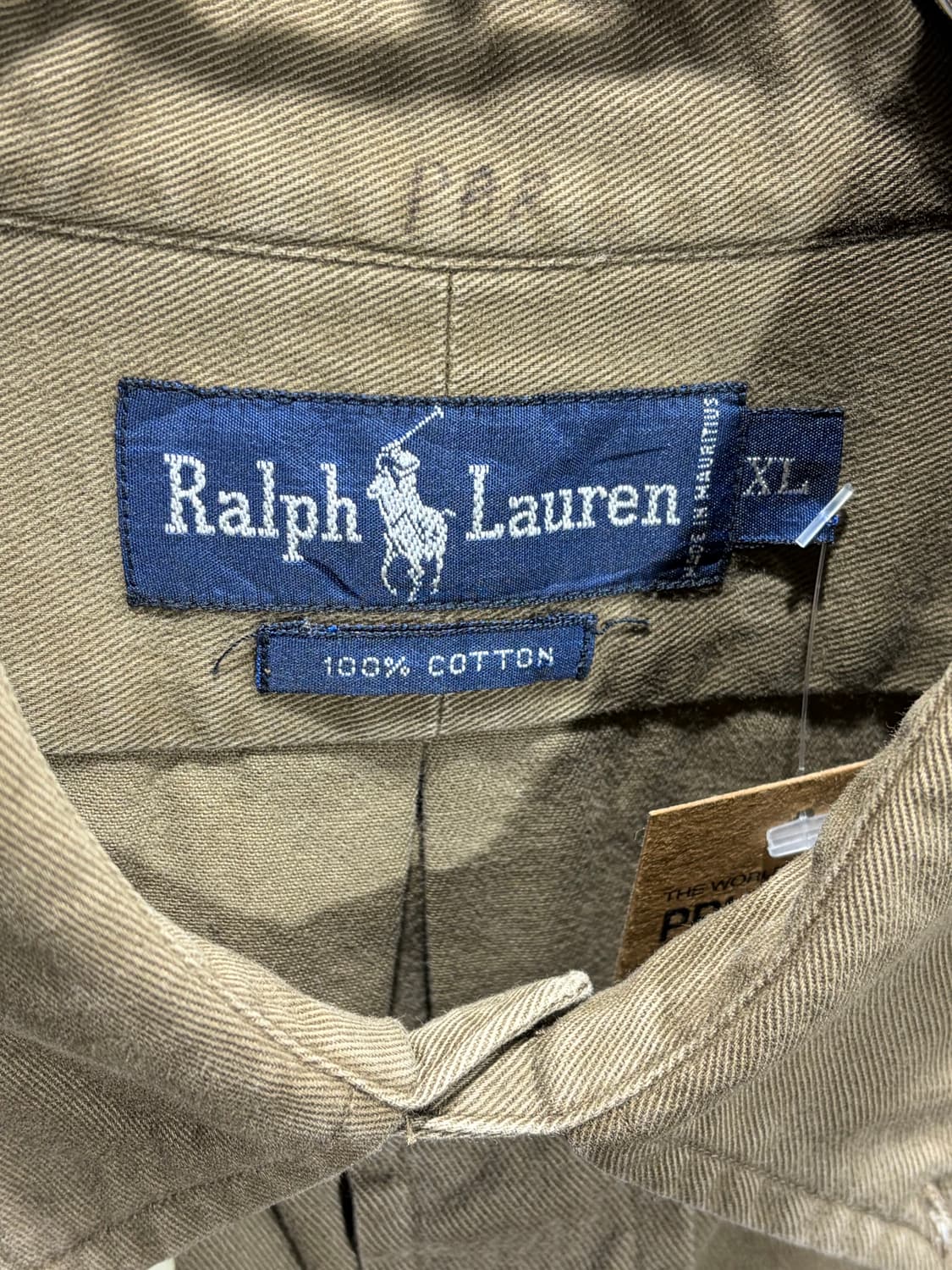 XL 폴로랄프로렌 버건디포니 브라운 코튼 셔츠 상품이미지5