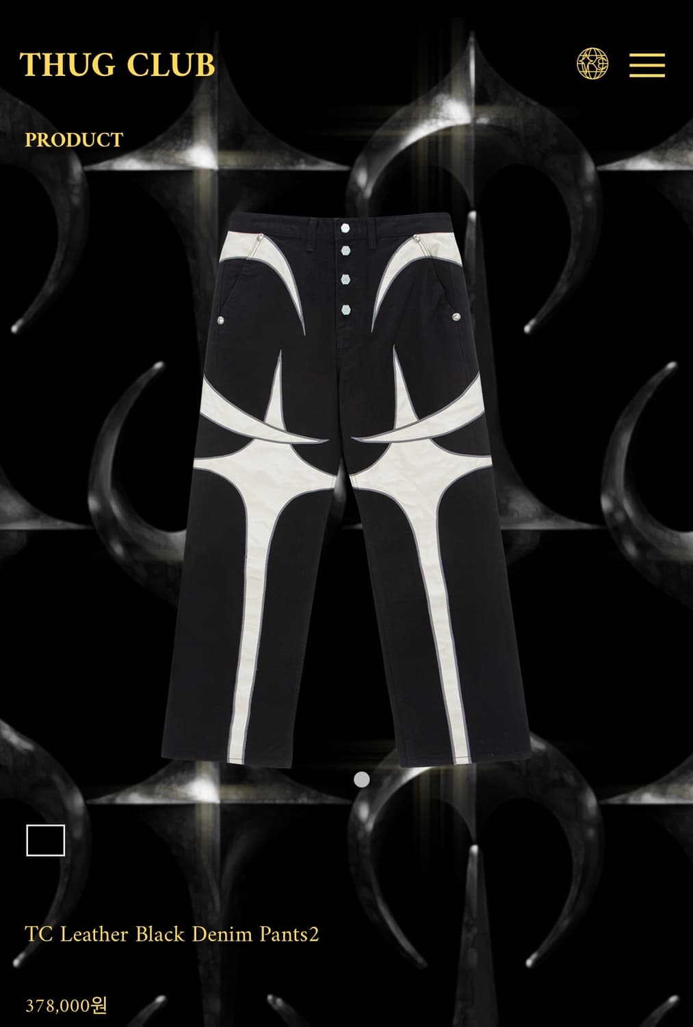 떠그클럽  TC Leather Black Denim Pants2 상품이미지1