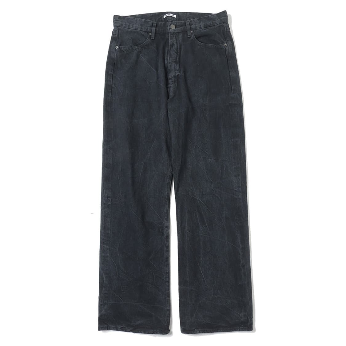 [3] 오라리 셀비지 페이디드 라이트 데님 팬츠 블랙 상품이미지1