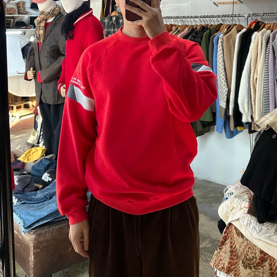 (착용컷) 90's 아식스 올드스쿨 맨투맨 (남성용 100) 상품이미지3