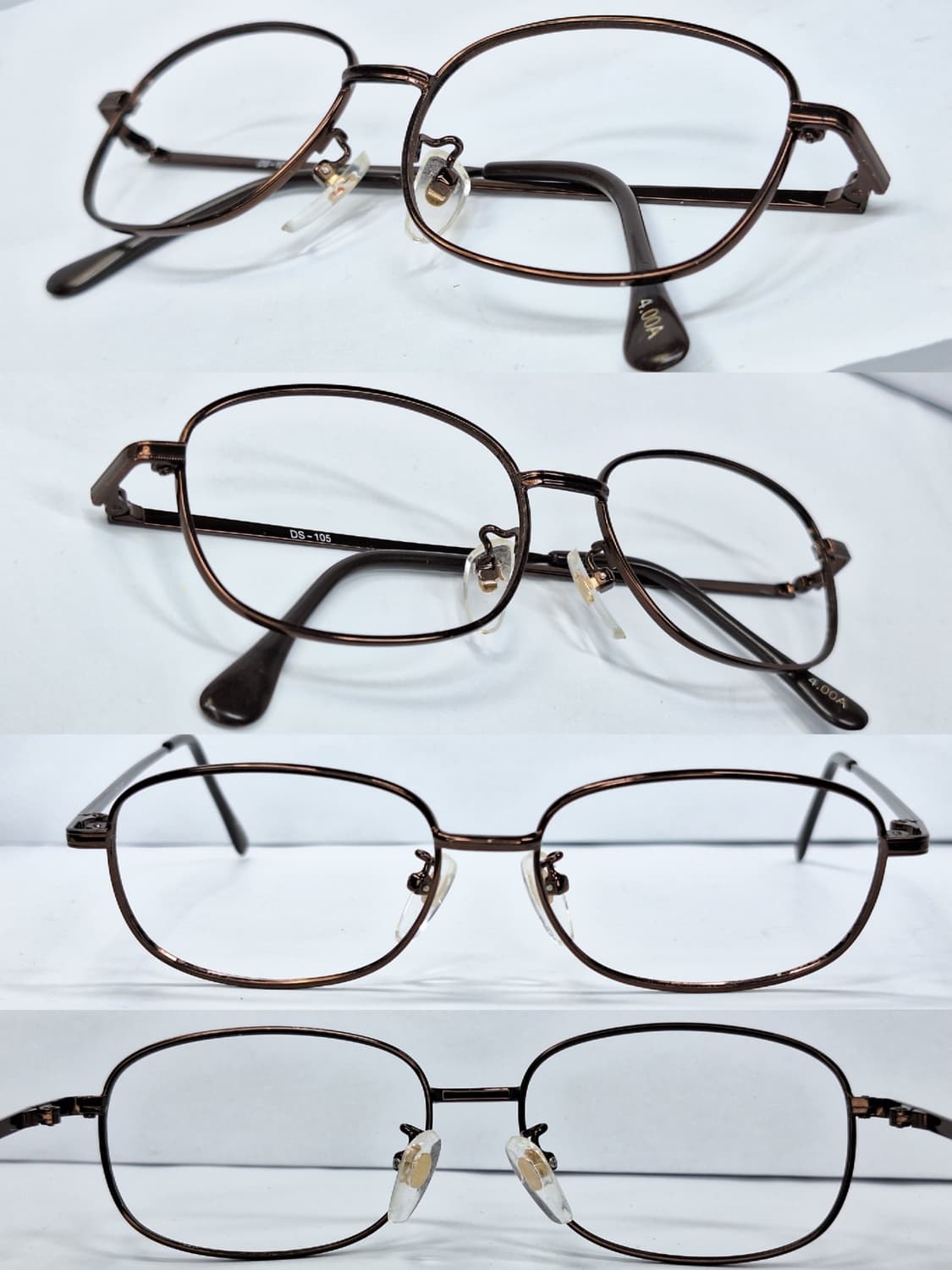 브라운 메탈 안경 안경테 DS-105 일본 수입 빈티지 레트로 클래식 상품이미지3
