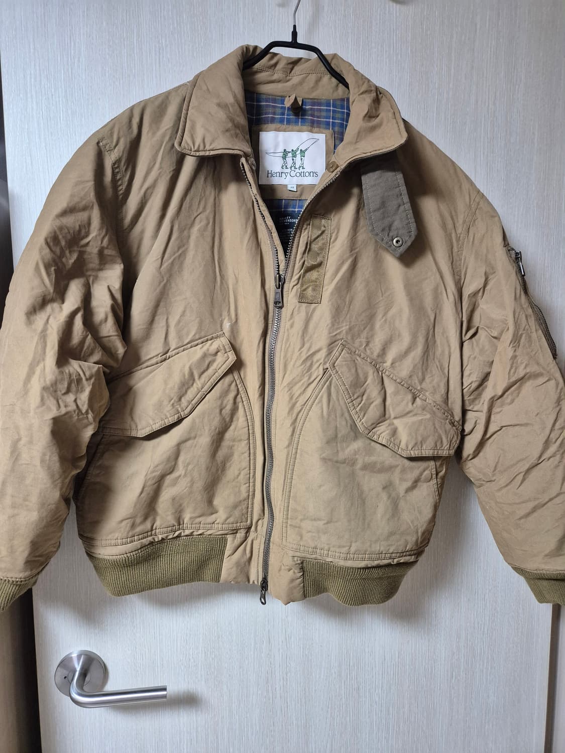 (24년) 헨리코튼 스핏파이어 빈티지왁스 구스 다운점퍼 100 (70만원 상품이미지4