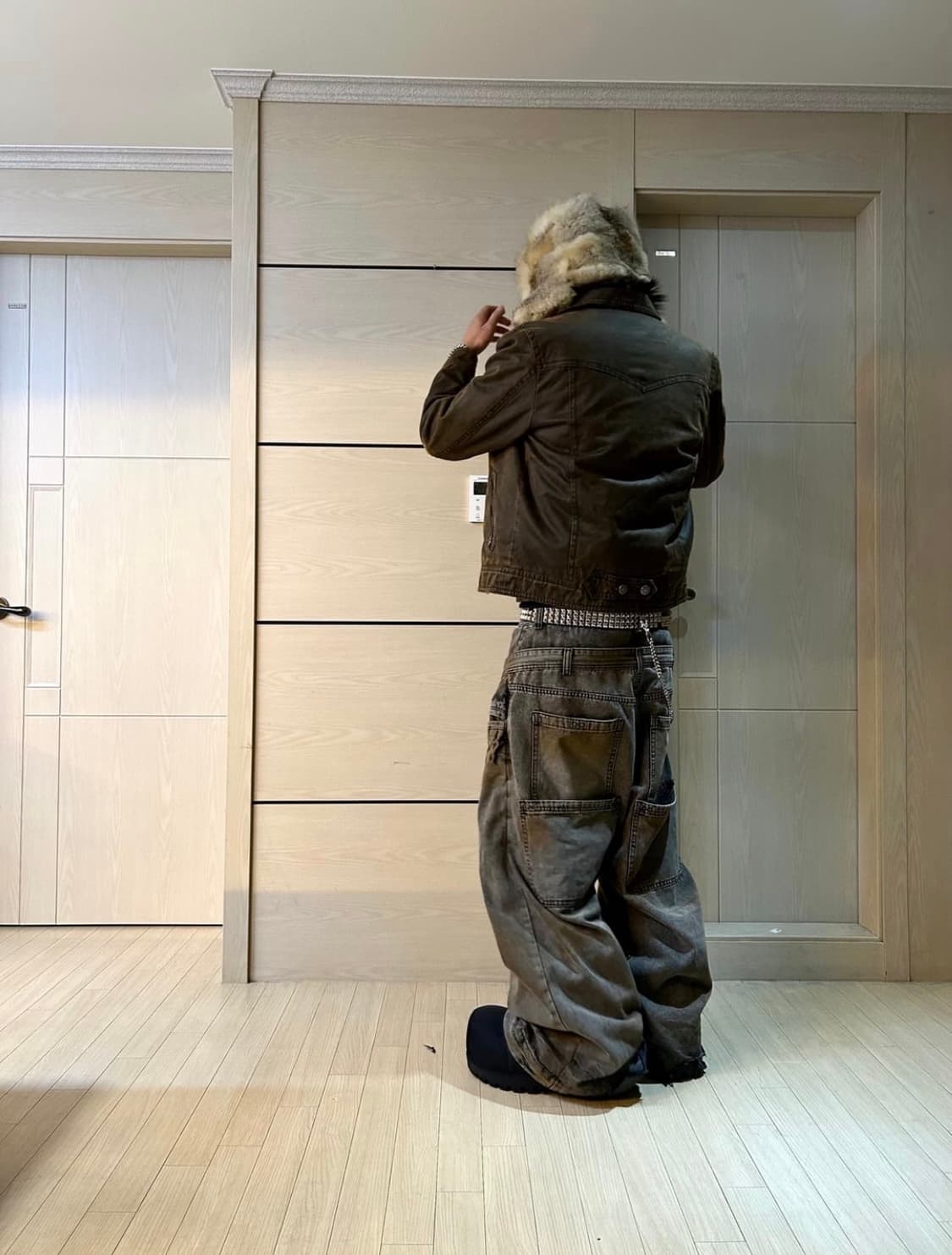 데님 레이어드 더블 웨이스트 팬츠 상품이미지2