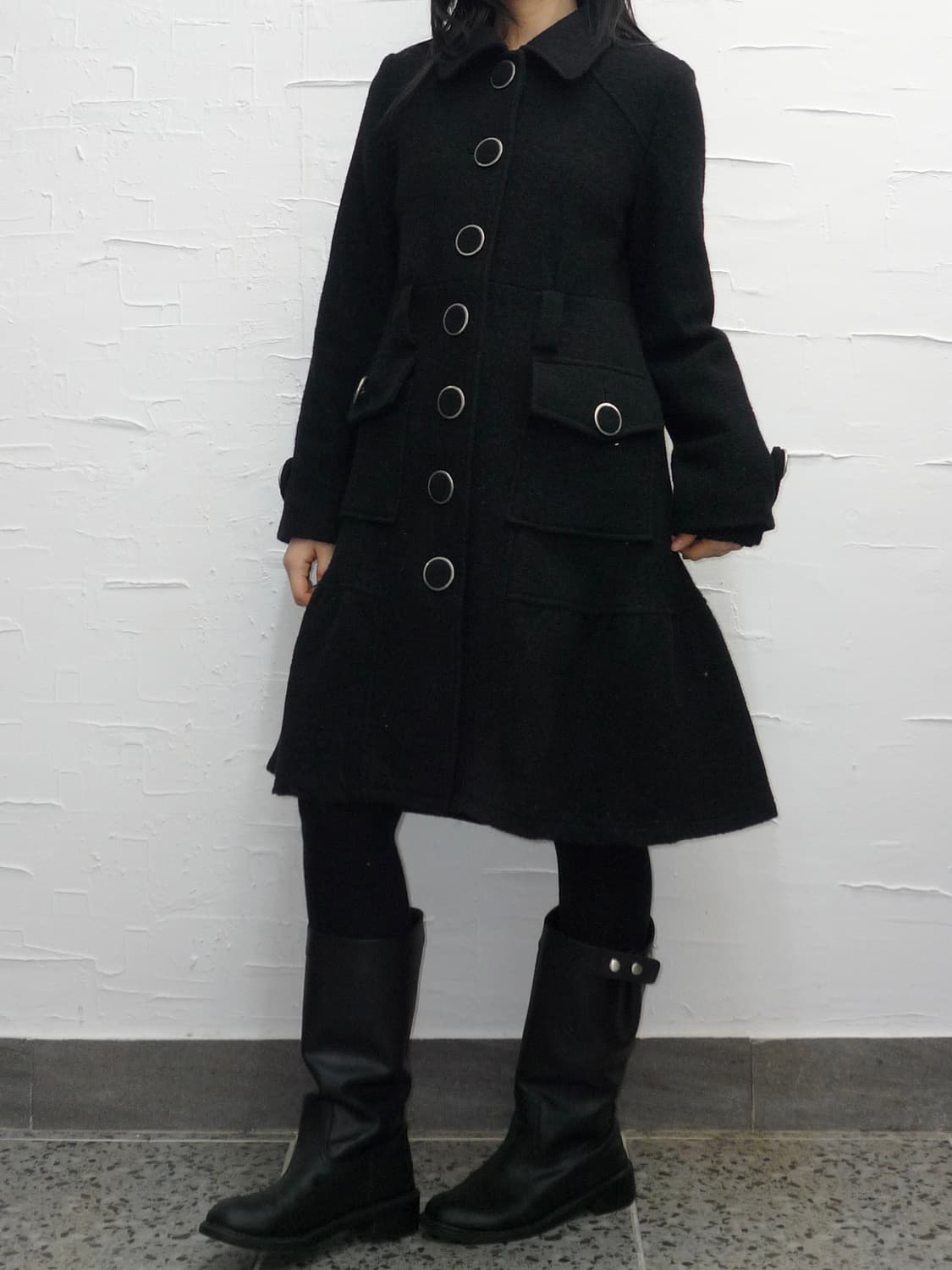 Big buttons flare coat 상품이미지5